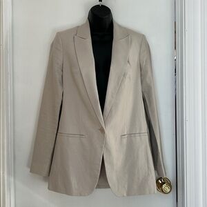 Express Light Tan Linen Blazer XS